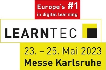 Anzeige LEARNTEC 23. - 25. Mai Messe Karlsruhe mit rotem Störer: Europe's #1 in digital Learning